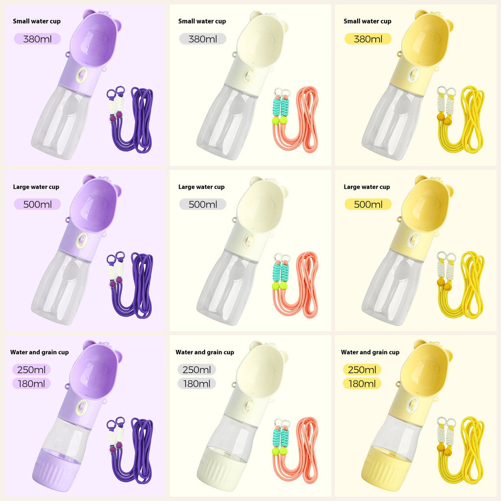 Portable 2-in-1 Outdoor Pet Water & Food Bottle — color and product view