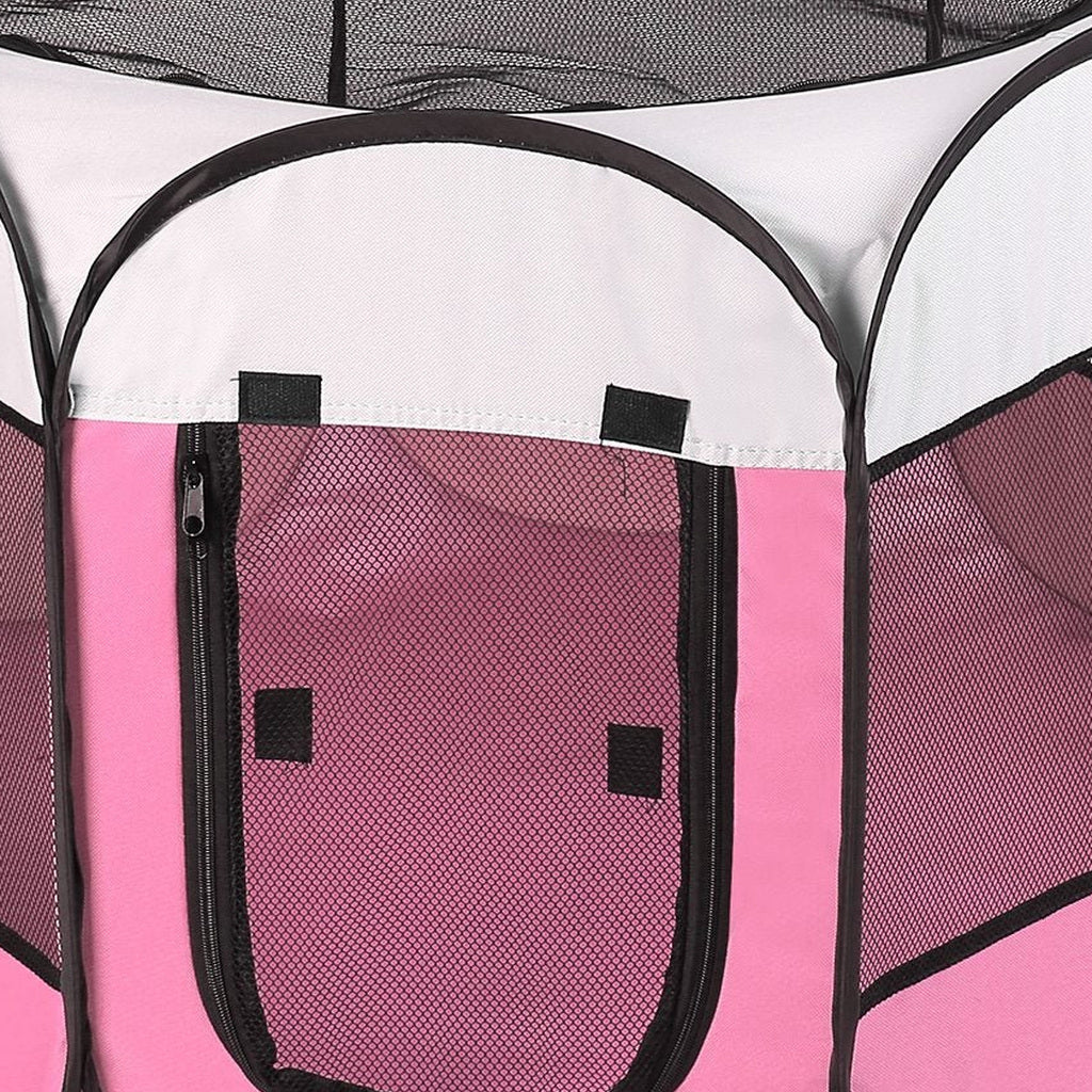 Portable Foldable Octagonal Pet Playpen & Tent — lifestyle view