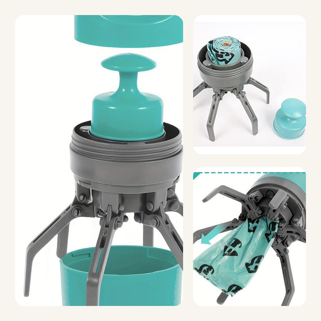 Portable Claw Poop Scooper with Bag Dispenser — lifestyle view