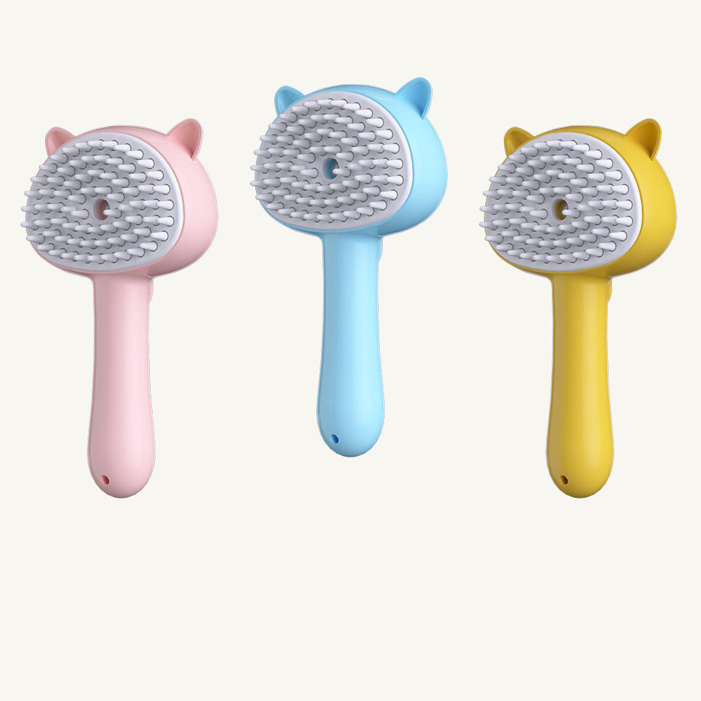 3-in-1 Electric Steaming Pet Brush — color and product view