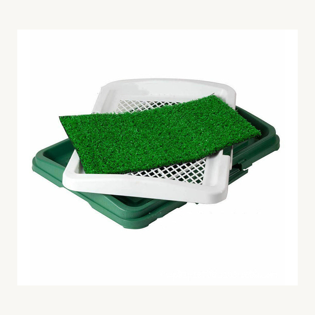 Indoor Dog Grass Potty Trainer with Waste Tray & Grid — feature detail