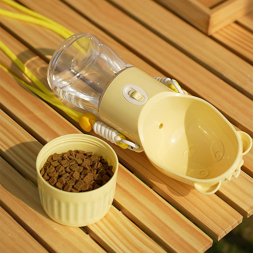 Portable 2-in-1 Outdoor Pet Water & Food Bottle — lifestyle view