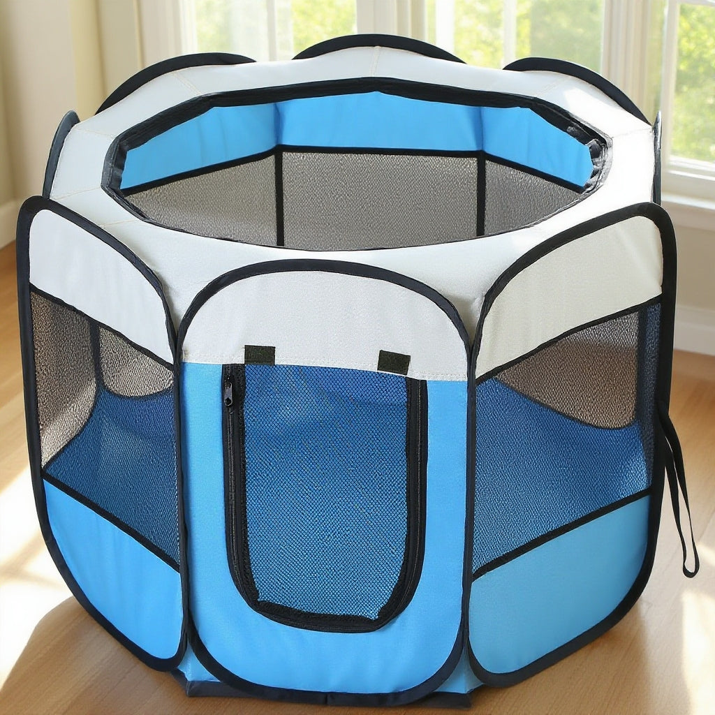 Portable Foldable Octagonal Pet Playpen & Tent — feature detail