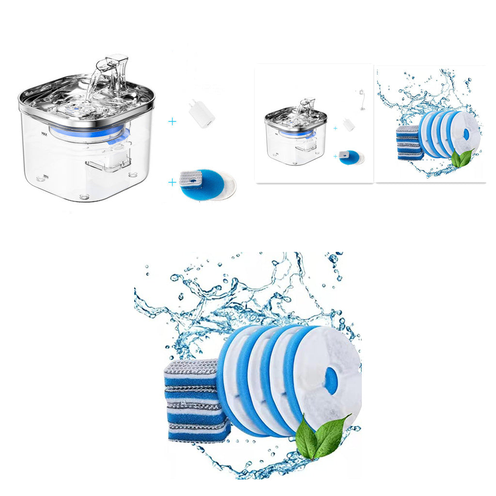 Automatic Stainless Steel Pet Water Fountain (Ultra-Quiet & Multi-Filter) — color and product view